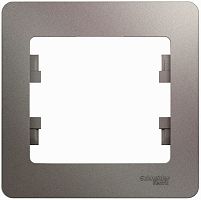 Рамка горизонтальная Systeme Electric Glossa 1-м. платина картинка